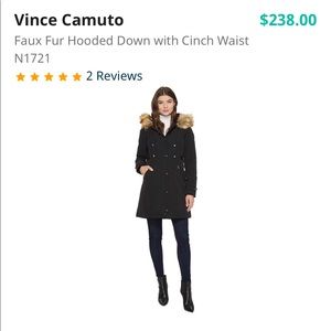 Vince Camuto Faux Fur Hooded Coat